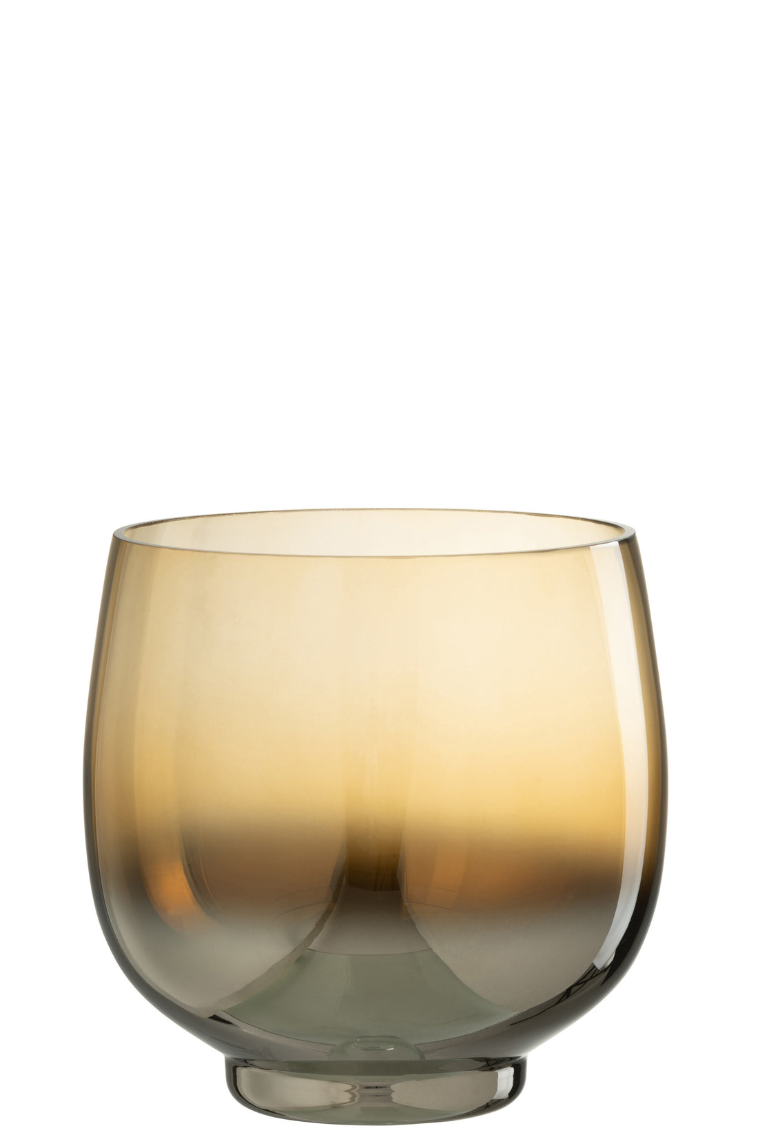 Orkaan Ronde Glazen Rook Geel/Zilver Groot