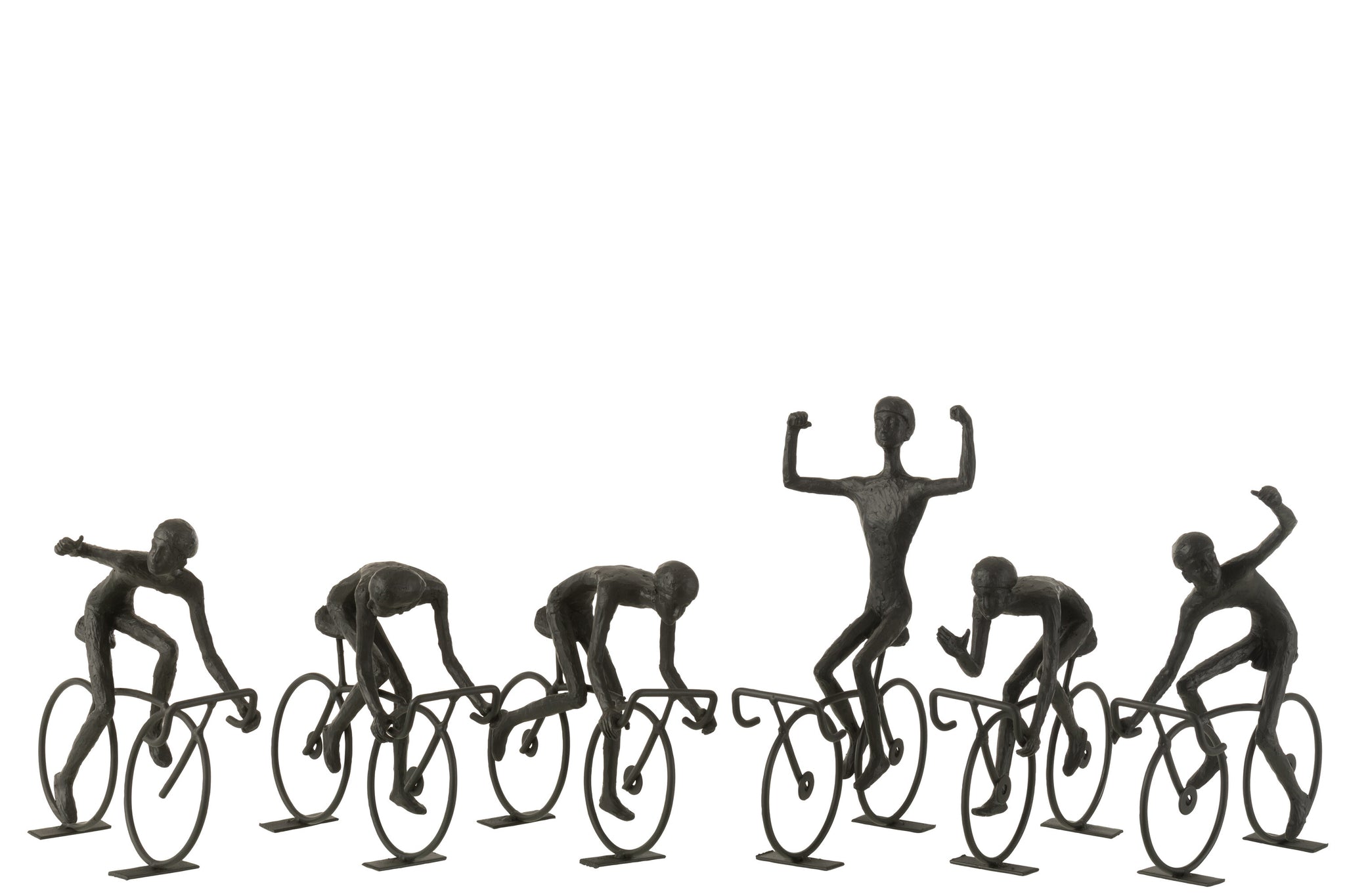 Fietsers Poly/Metaal Zwart Groot Assortiment Van 6