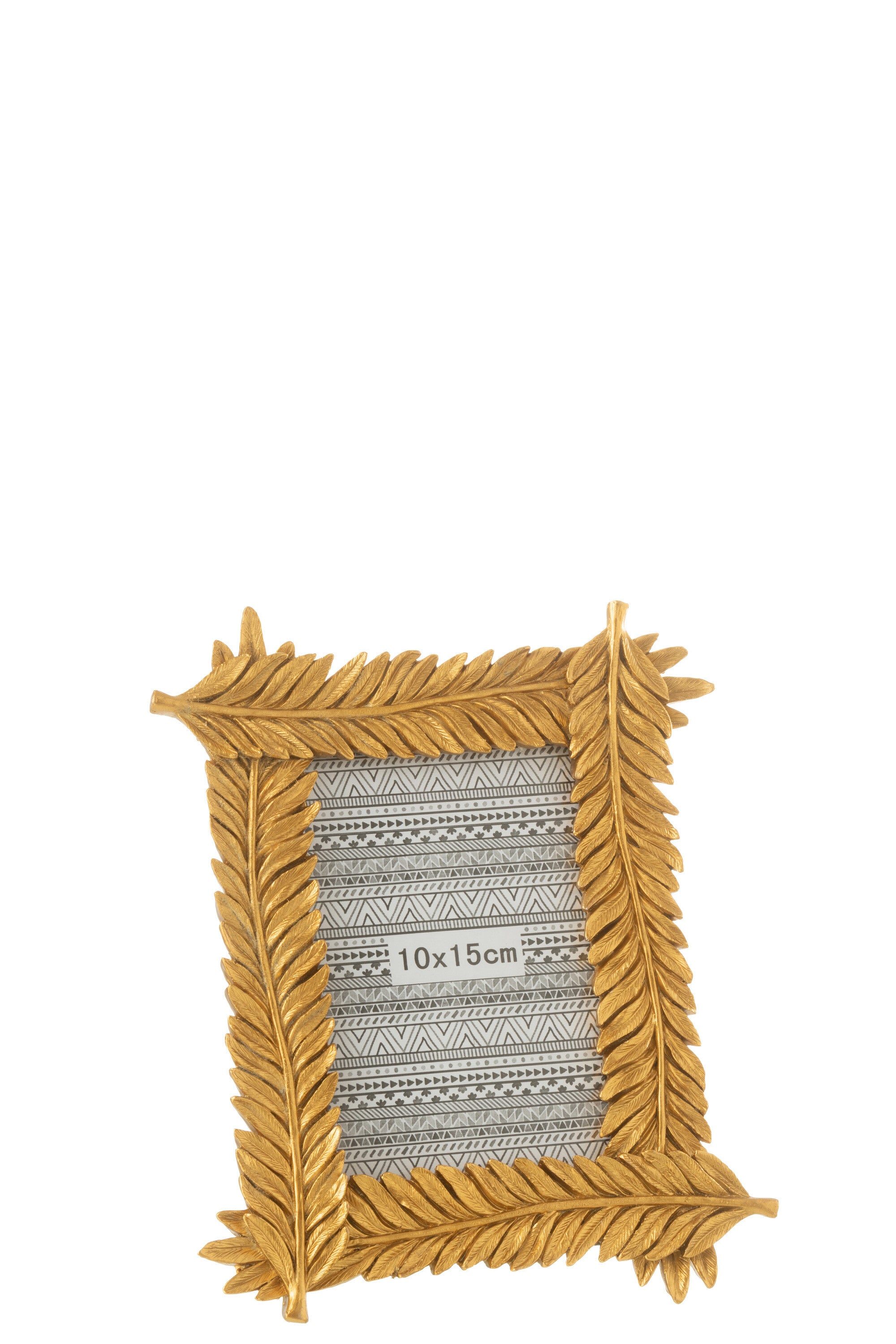 J-Line Kader Bladeren Lang Poly Goud Small