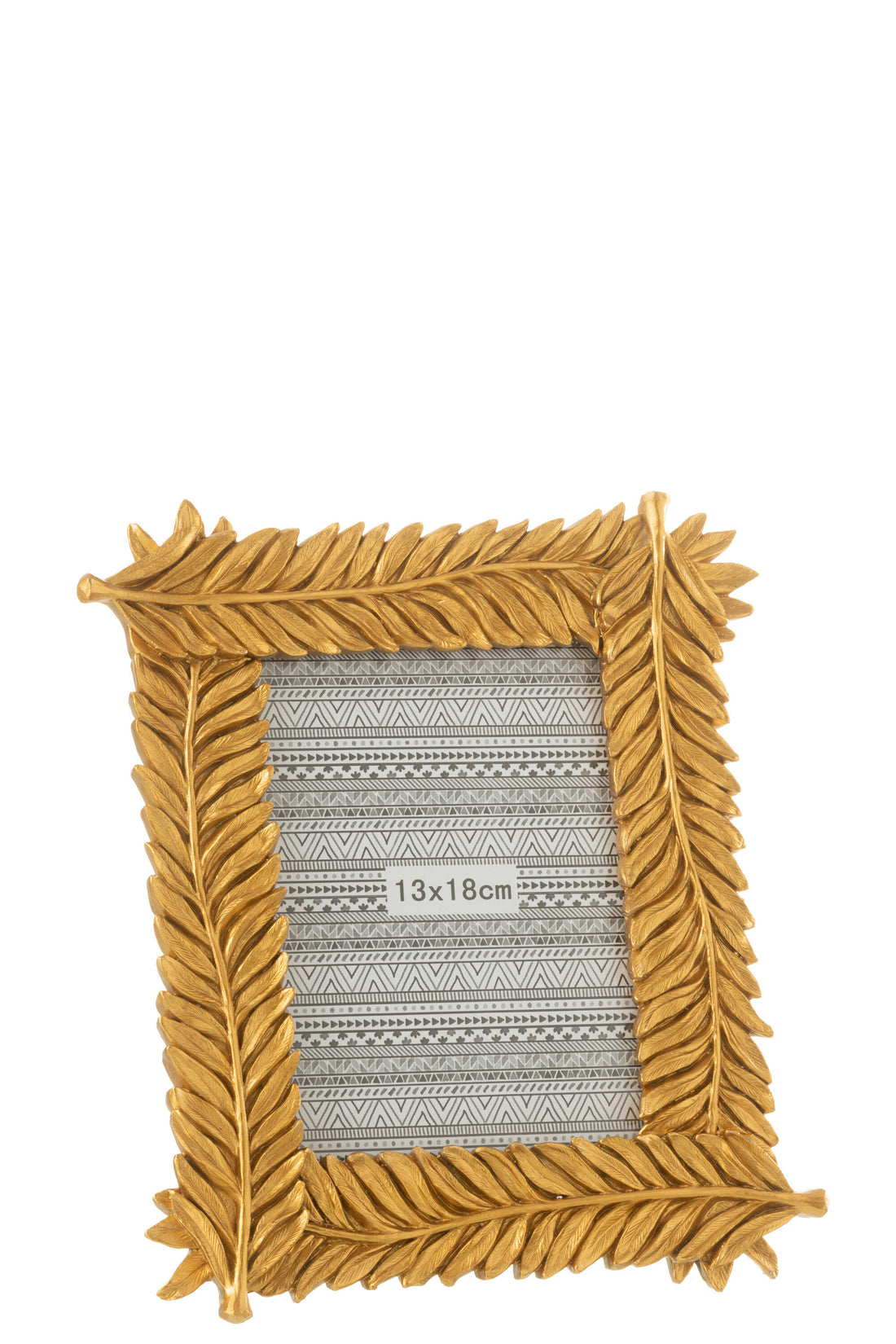 J-Line Kader Bladeren Lang Poly Goud Large