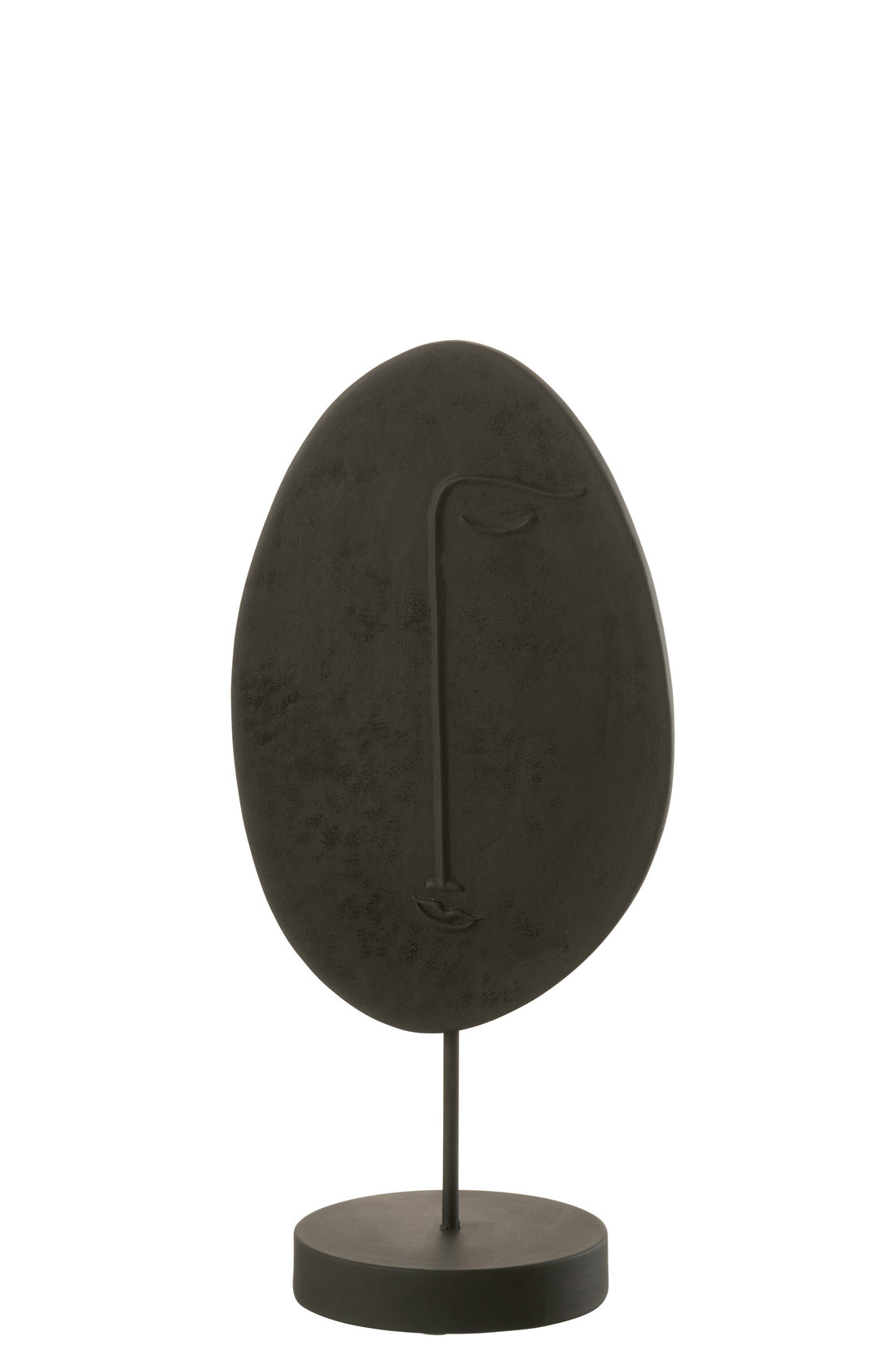 J-Line Hoofd Plat Op Voet Poly Zwart Large