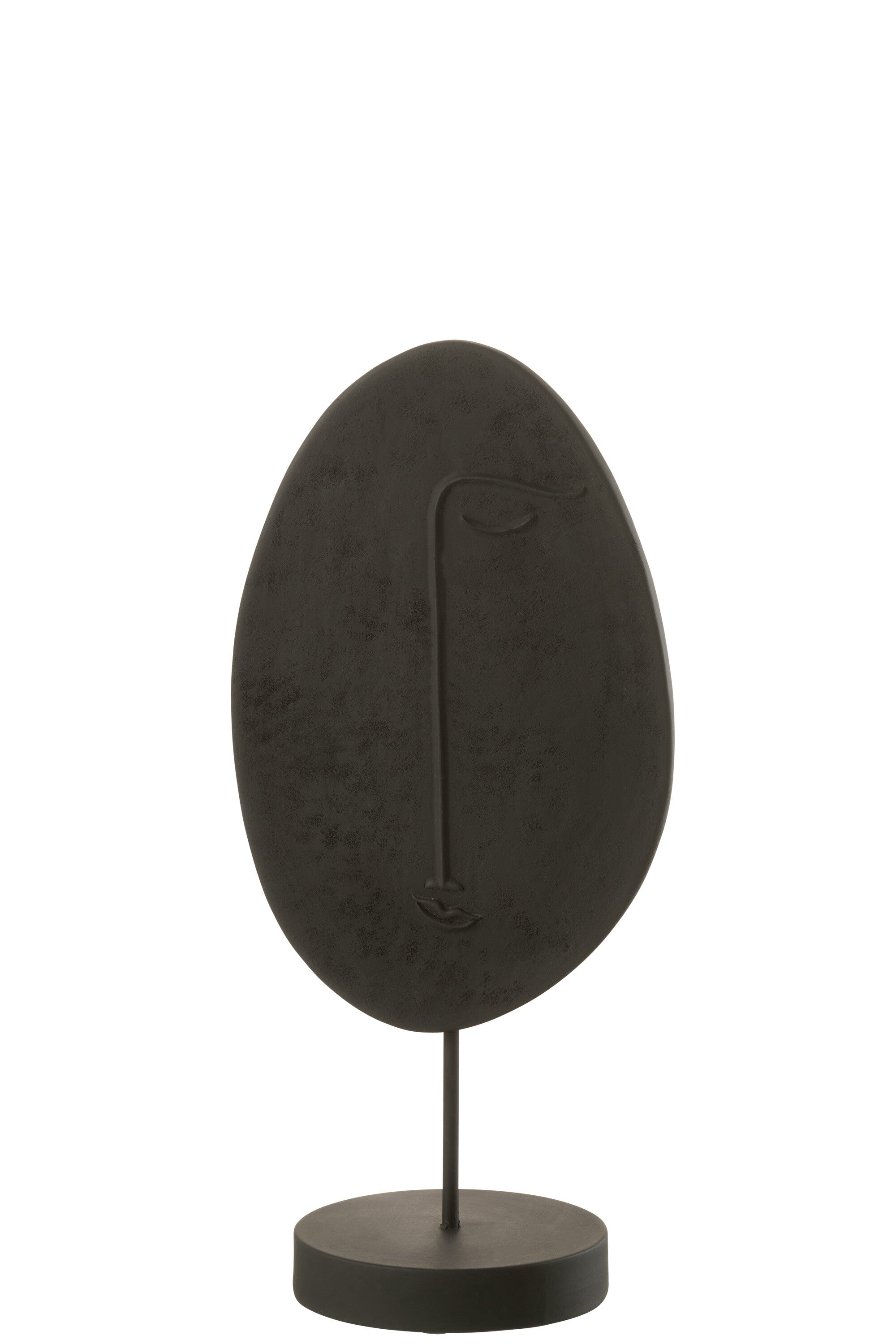 J-Line Hoofd Plat Op Voet Poly Zwart Large