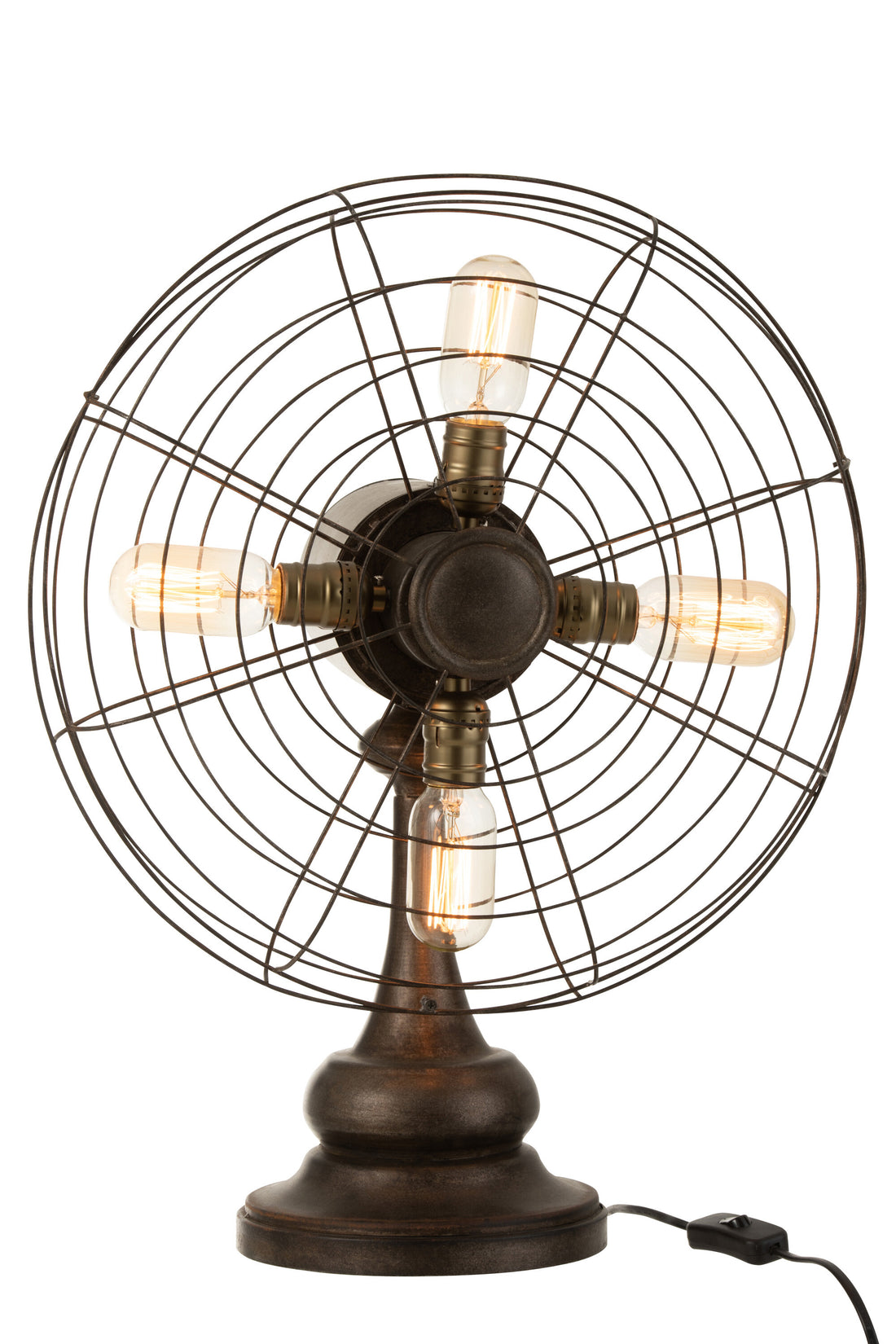 J-Line Lamp Ventilator Metaal Bruin