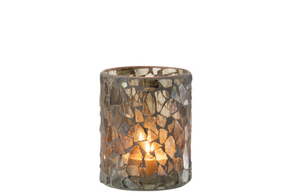 Orkaan Mozaïekglas Grijs/Groen Medium