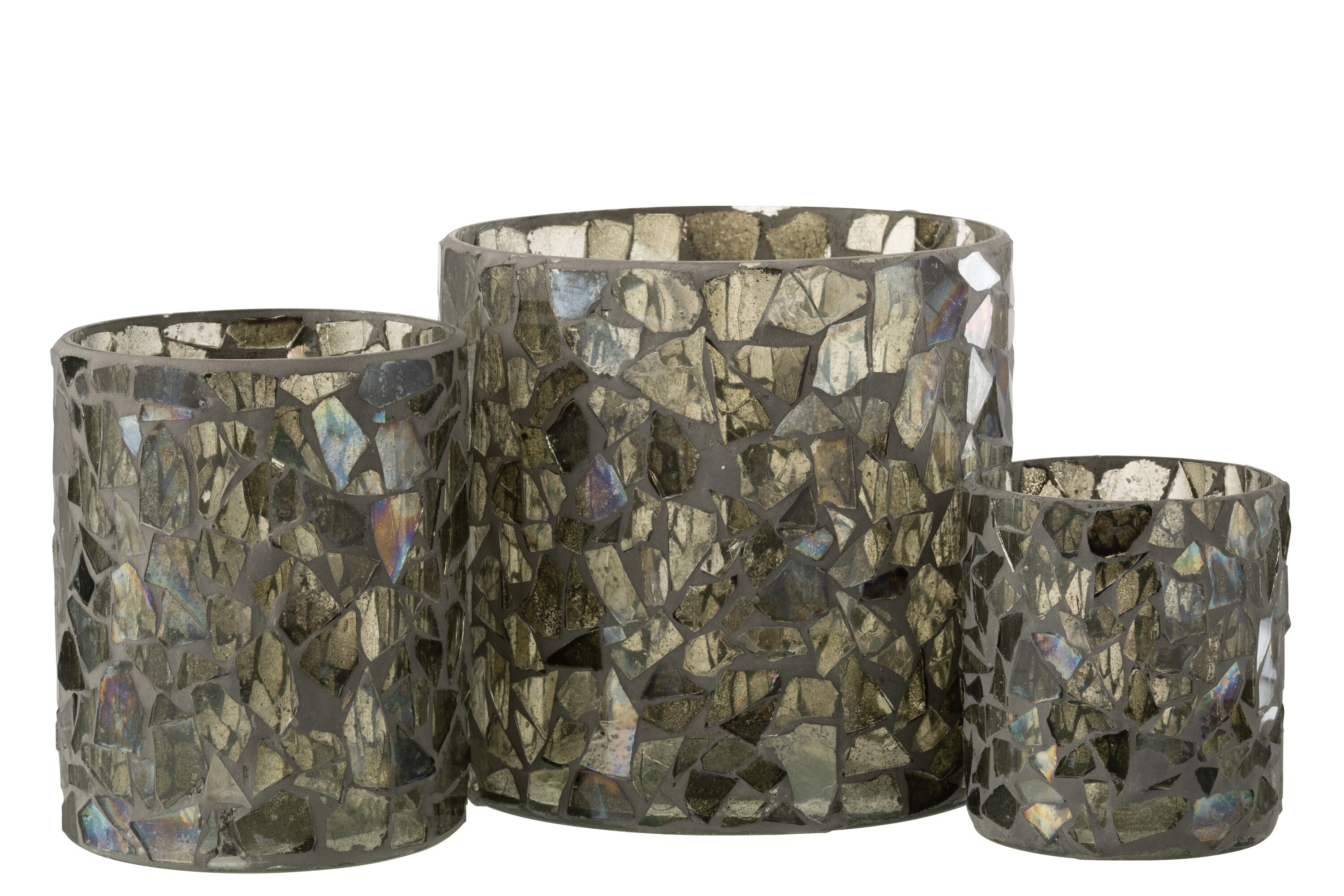 Orkaan Mozaïekglas Grijs/Groen Groot