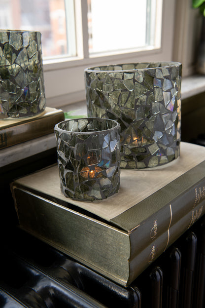 Orkaan Mozaïekglas Grijs/Groen Groot