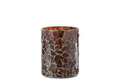 Orkaan Mozaïekglas Bruin Medium