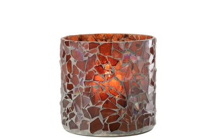 Orkaan Mozaïekglas Bruin Groot