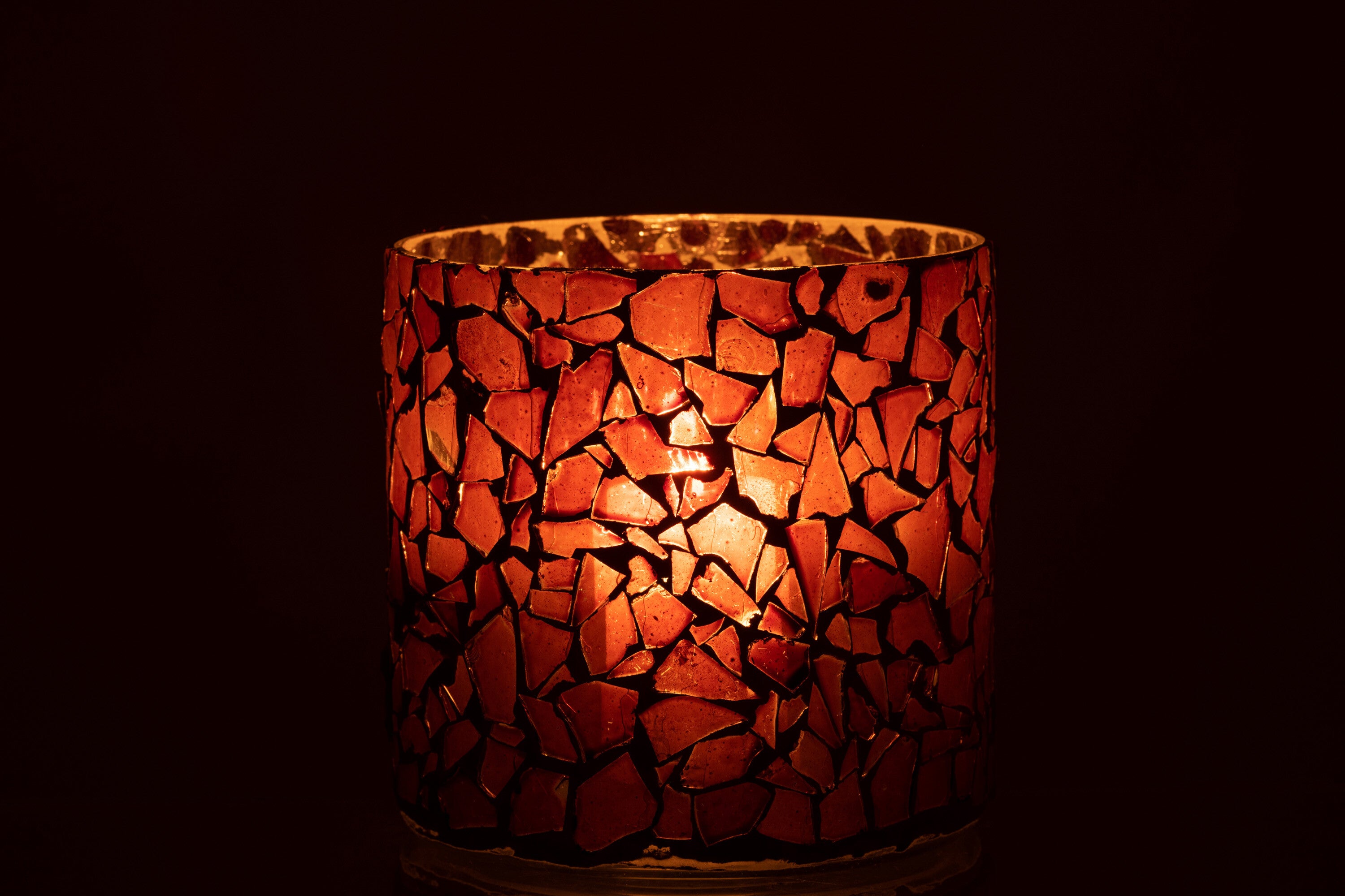 Orkaan Mozaïekglas Bruin Groot