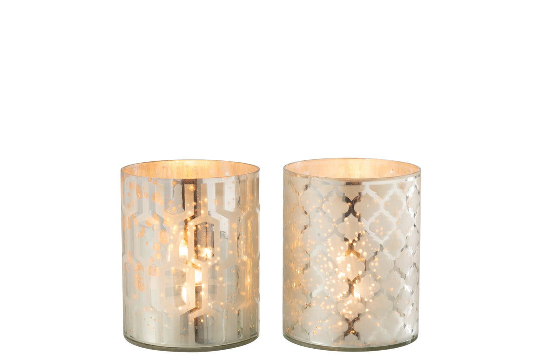 Hurricane Glas Zilver Klein Assortiment Van 2