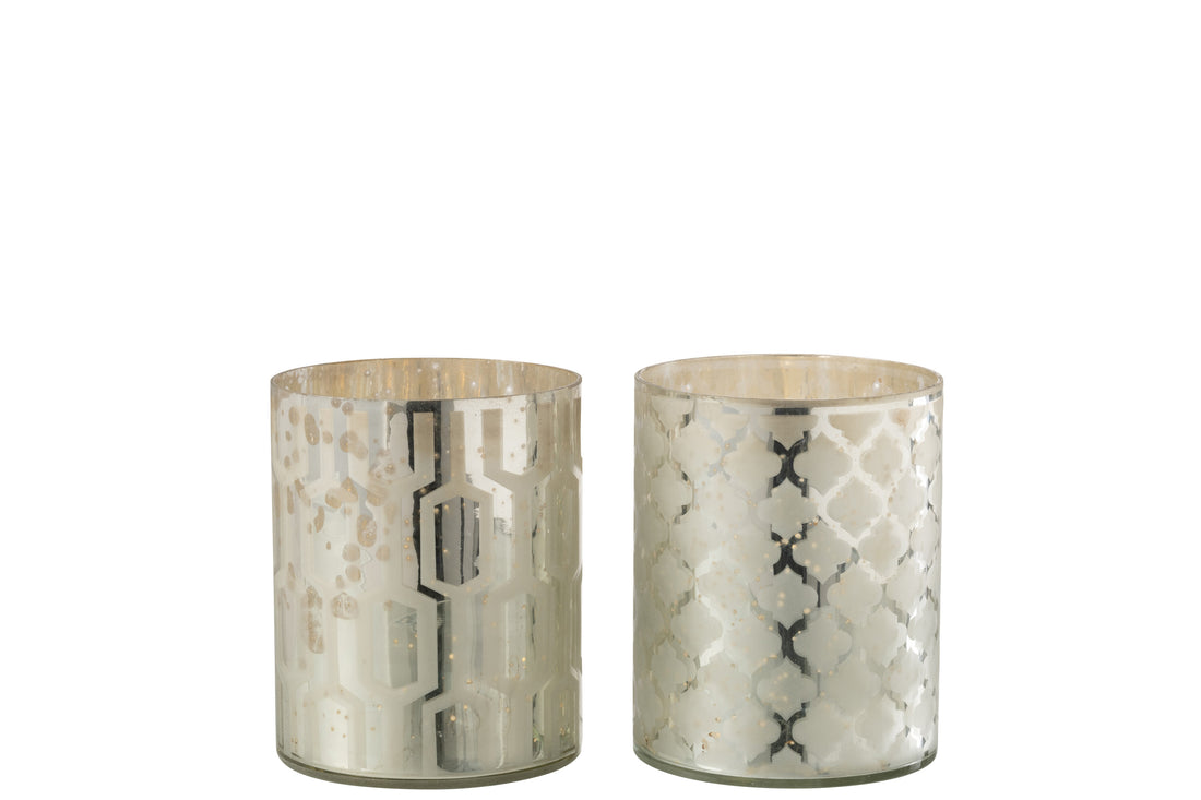 Hurricane Glas Zilver Klein Assortiment Van 2