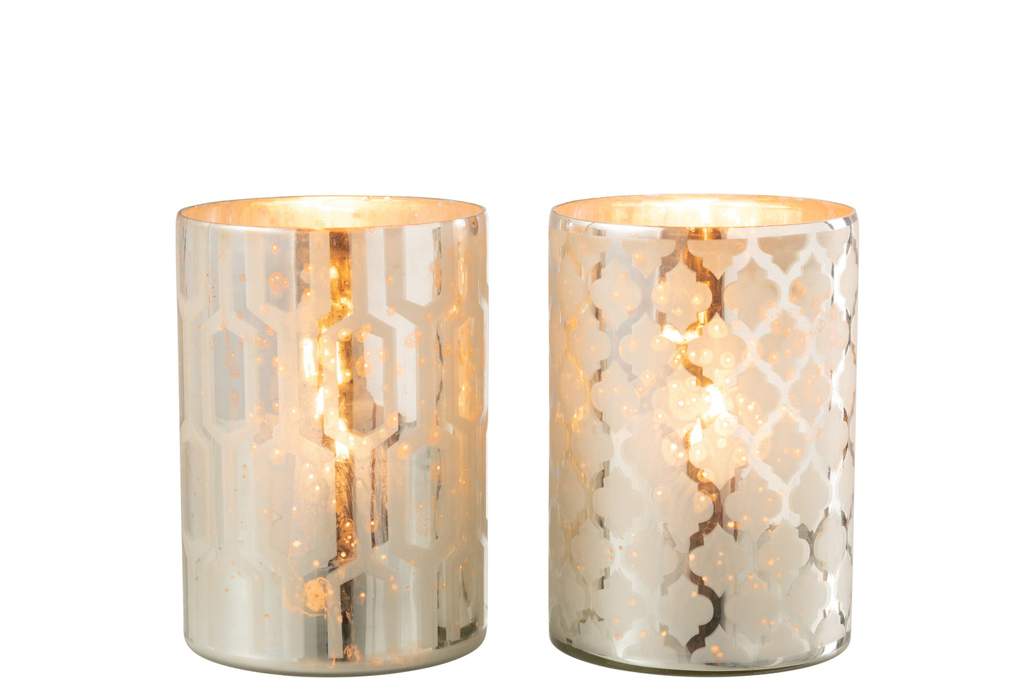 Hurricane Glas Zilver Medium Assortiment Van 2