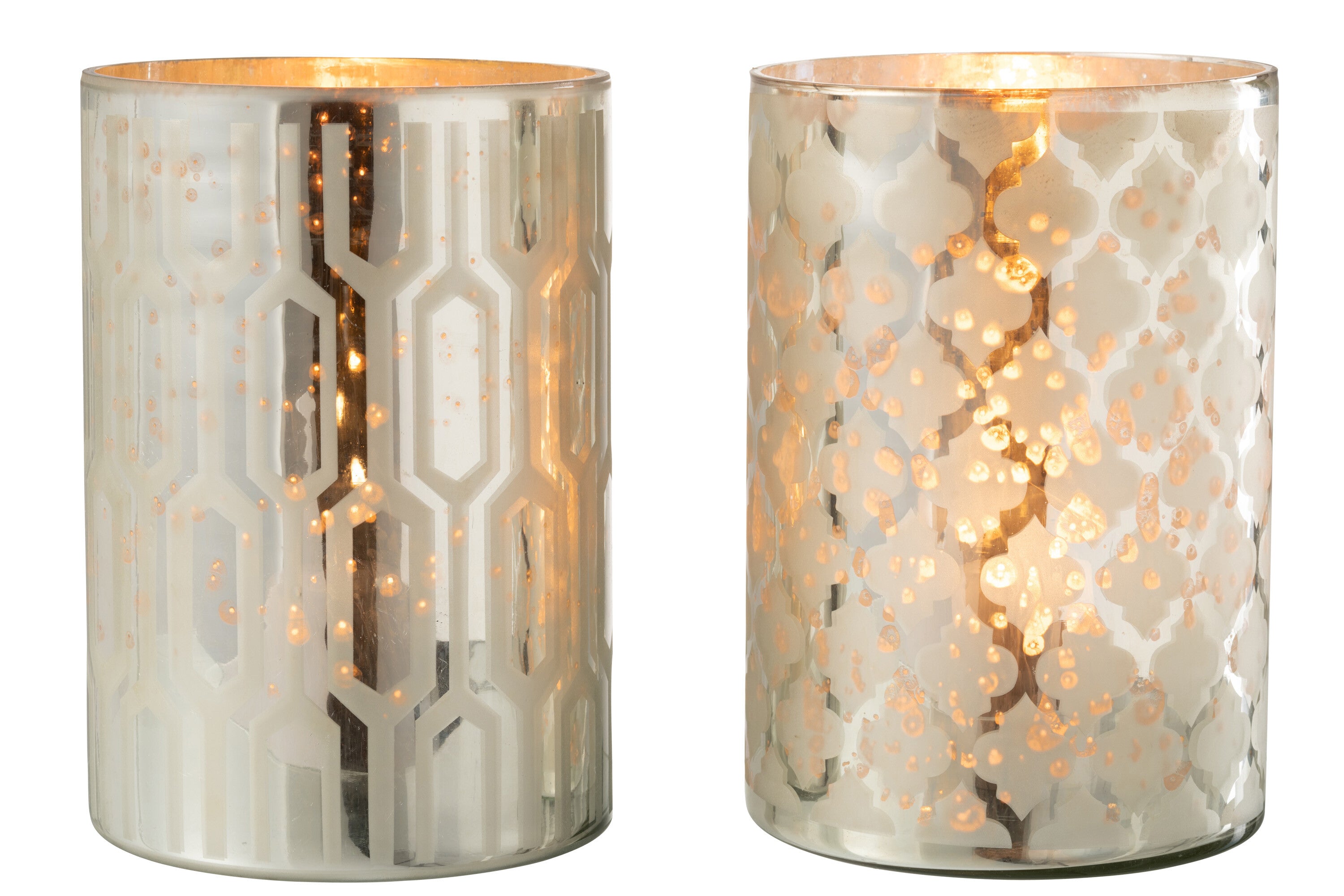 Hurricane Glas Zilver Groot Assortiment Van 2