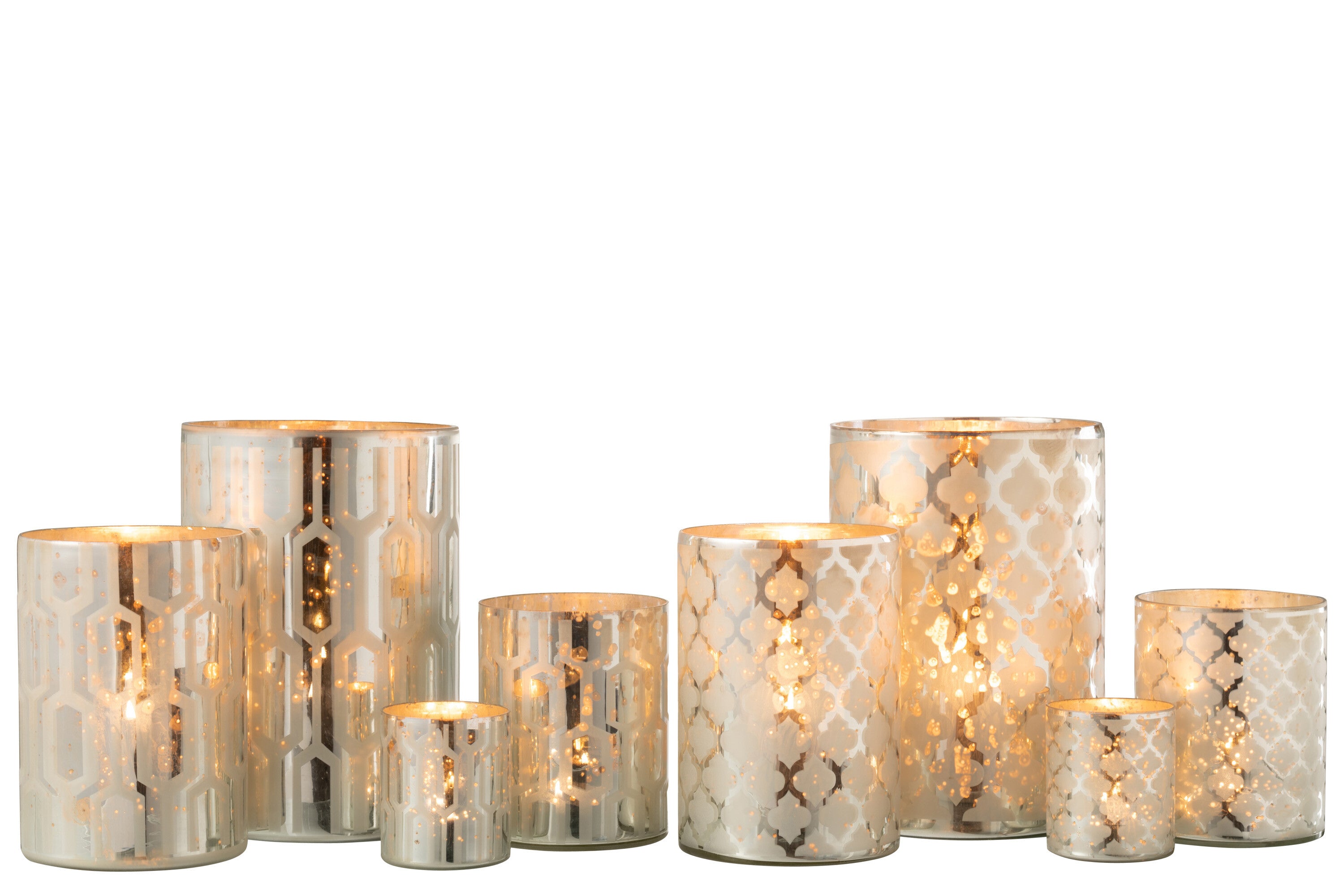 Hurricane Glas Zilver Groot Assortiment Van 2