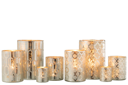 Hurricane Glas Zilver Groot Assortiment Van 2