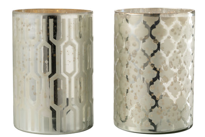 Hurricane Glas Zilver Groot Assortiment Van 2