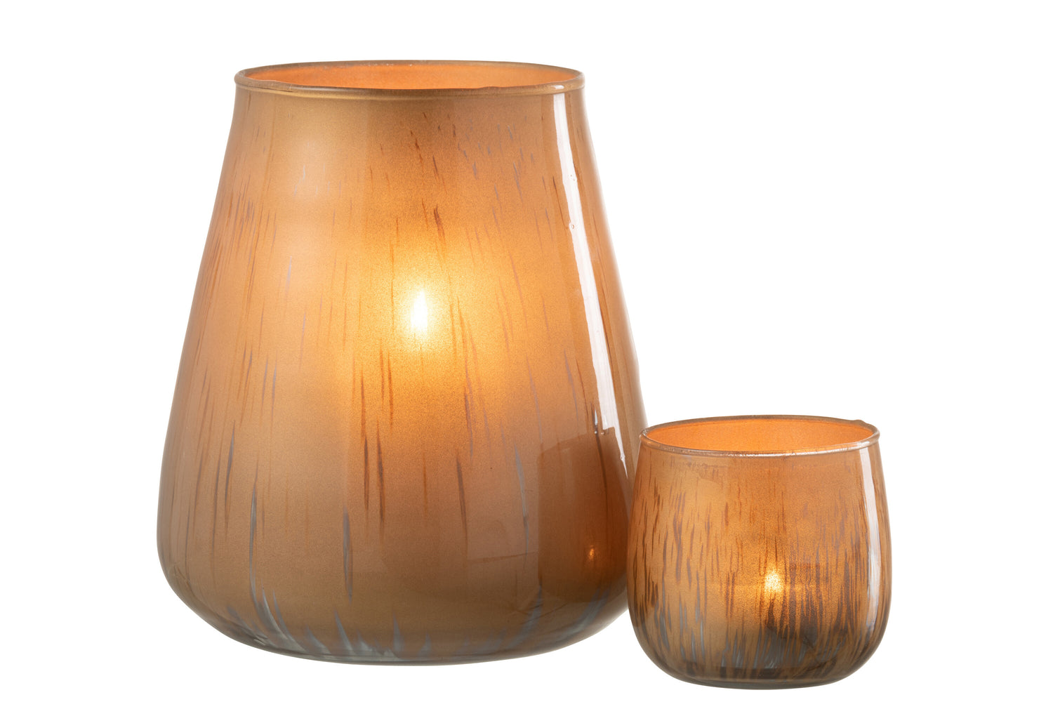 Hurricane Glas Antiek Bruin Groot