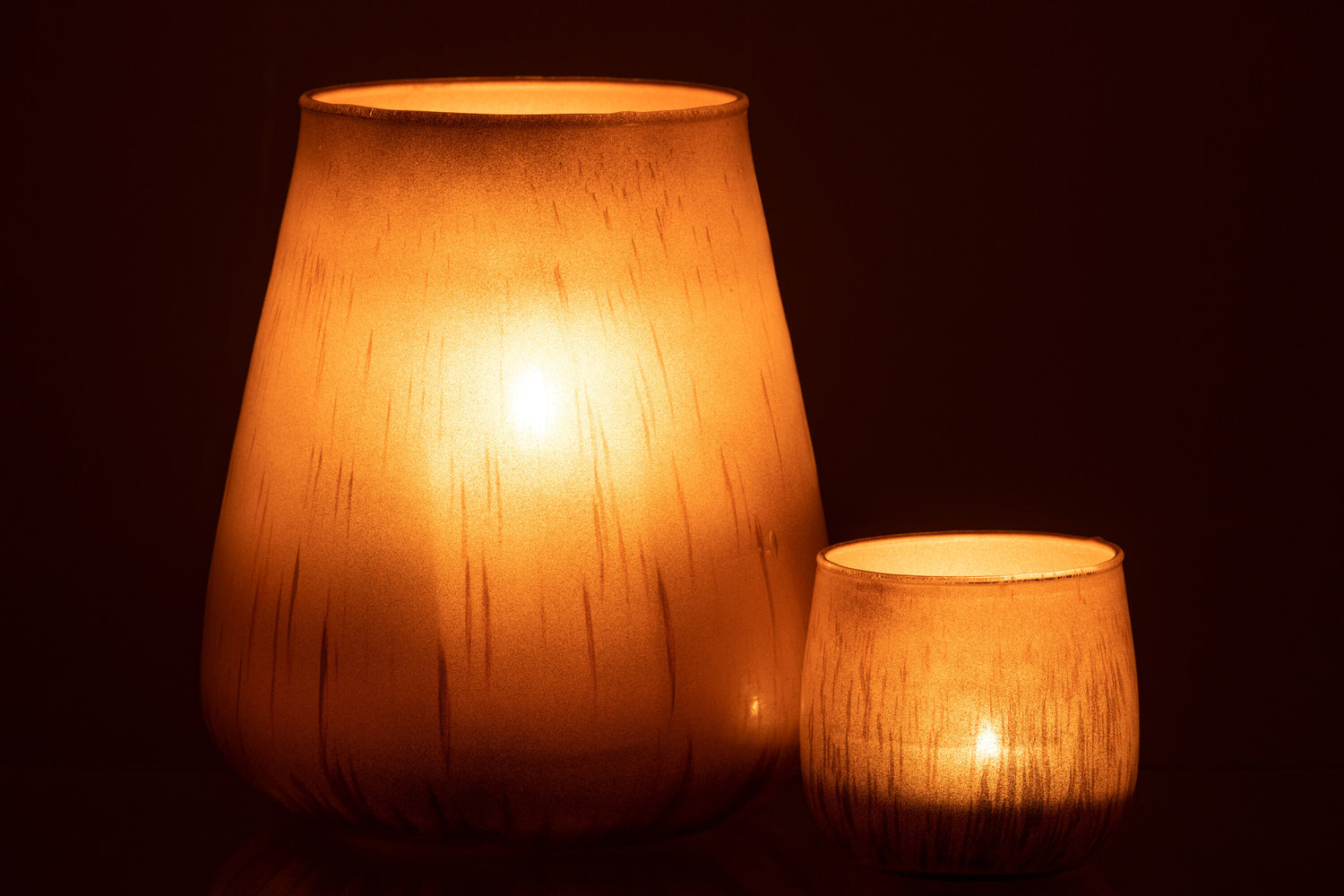 Hurricane Glas Antiek Bruin Groot