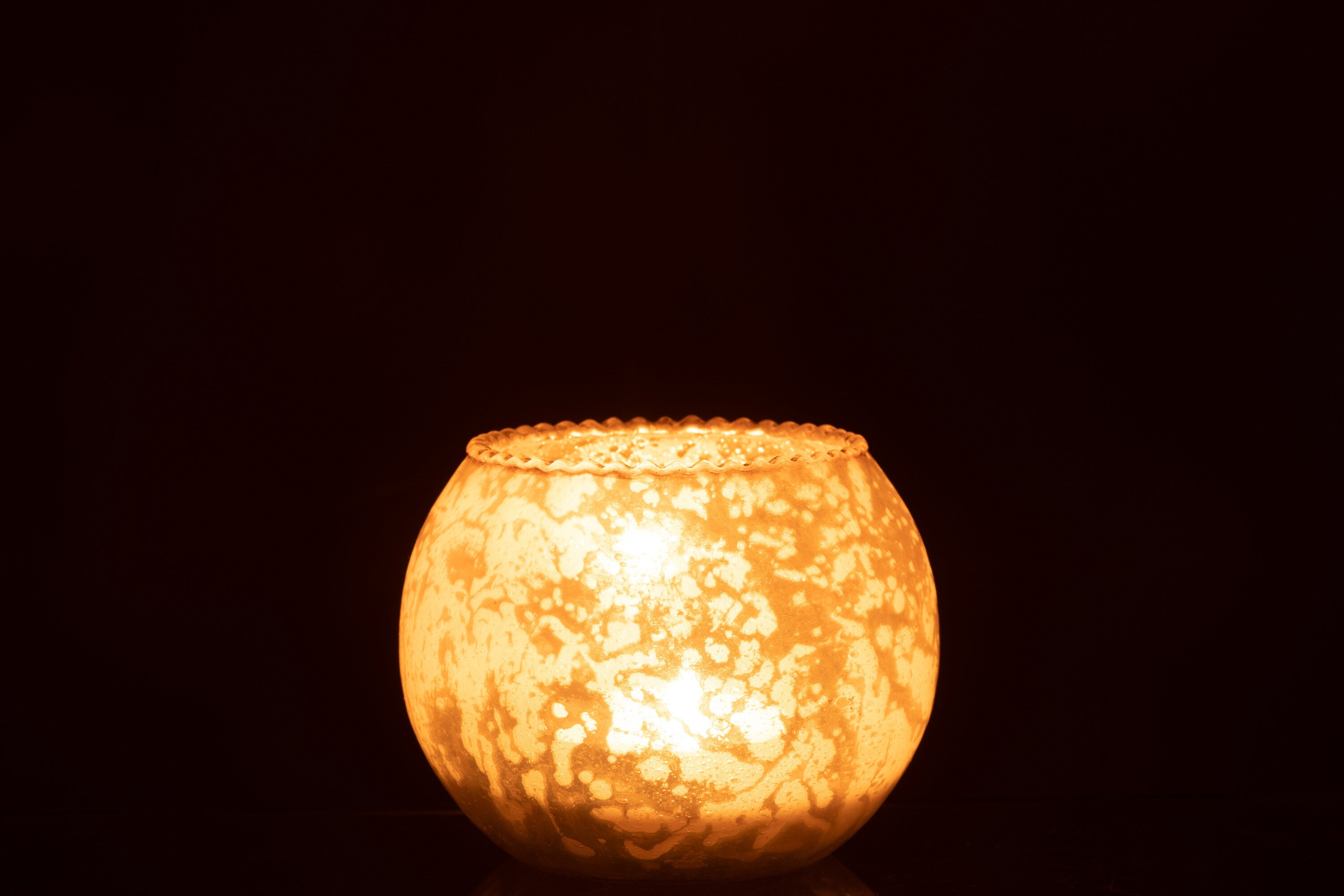 J-Line lantaarn glas roos groot