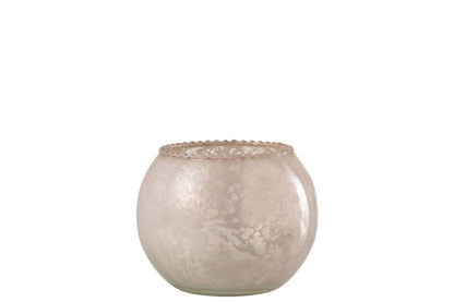 J-Line lantaarn glas roos groot