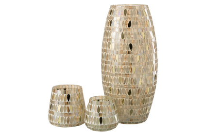 Orkaan Mozaïekglas Beige Groot