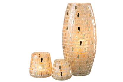 Orkaan Mozaïekglas Beige Groot