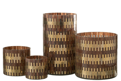 Orkaan Chic Glas Bruin/Goud Groot