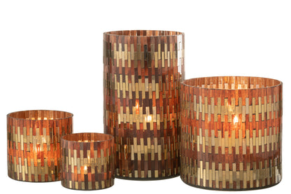 Orkaan Chic Glas Bruin/Goud Groot