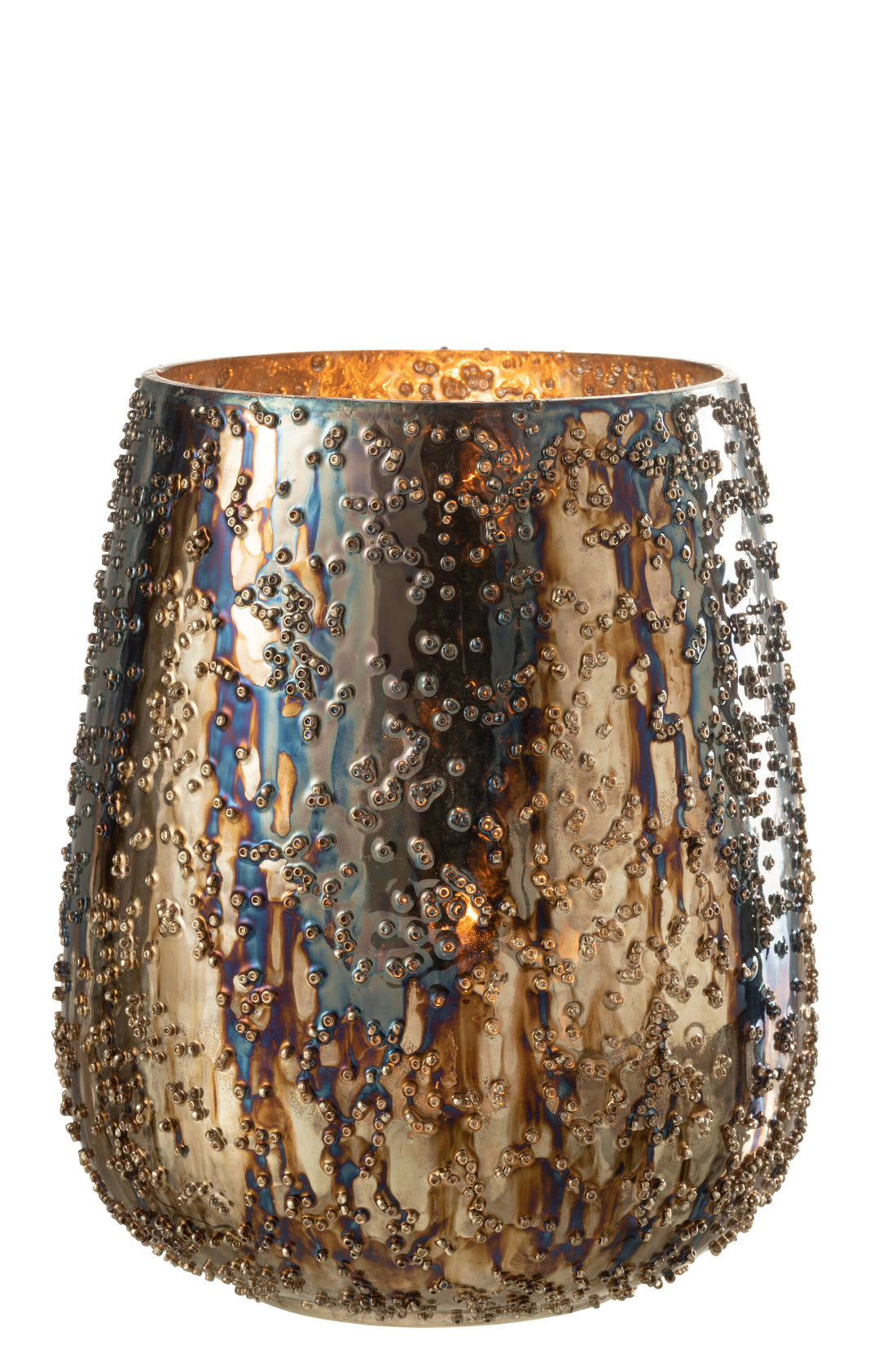 Orkaan Lise Glas Bruin/Goud Groot