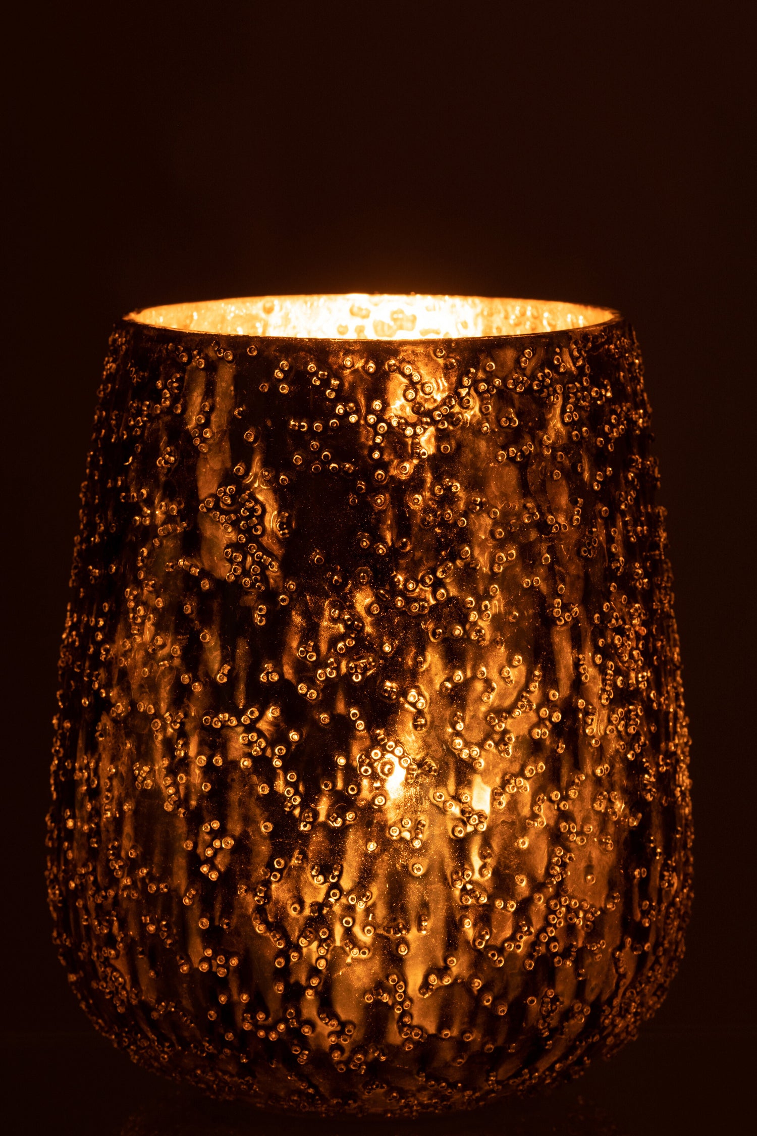 Orkaan Lise Glas Bruin/Goud Groot