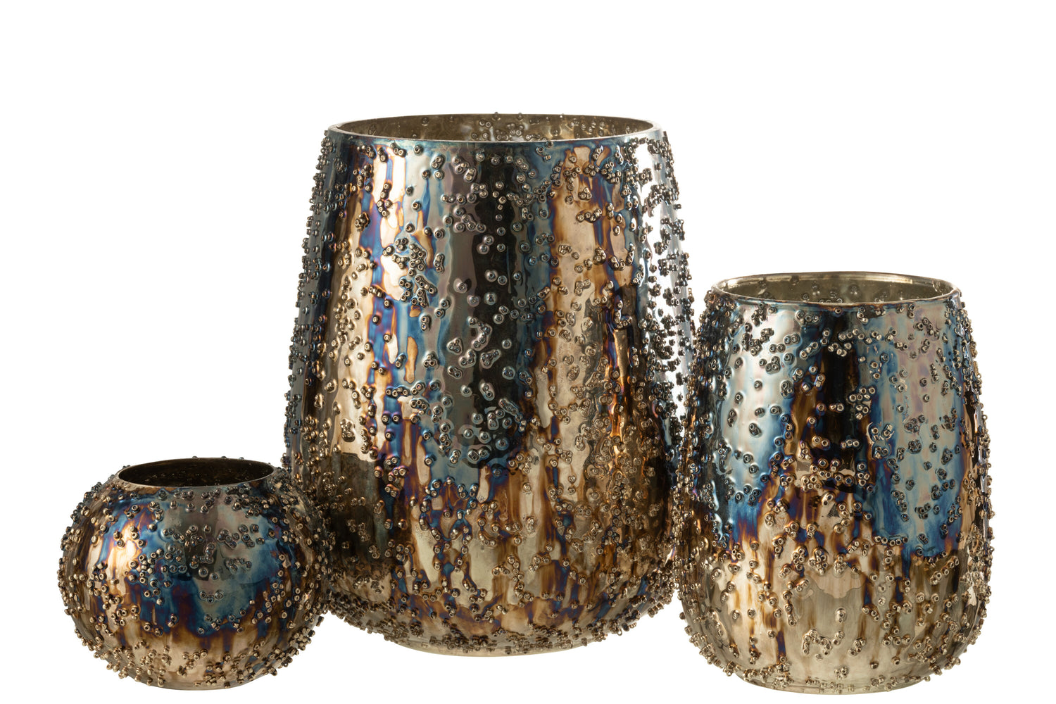 Orkaan Lise Glas Bruin/Goud Groot