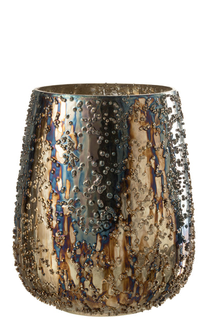 Orkaan Lise Glas Bruin/Goud Groot