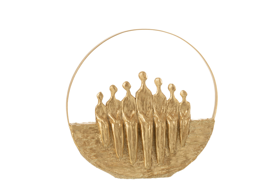 J-Line Figuren 7Delig Cirkel Poly Goud