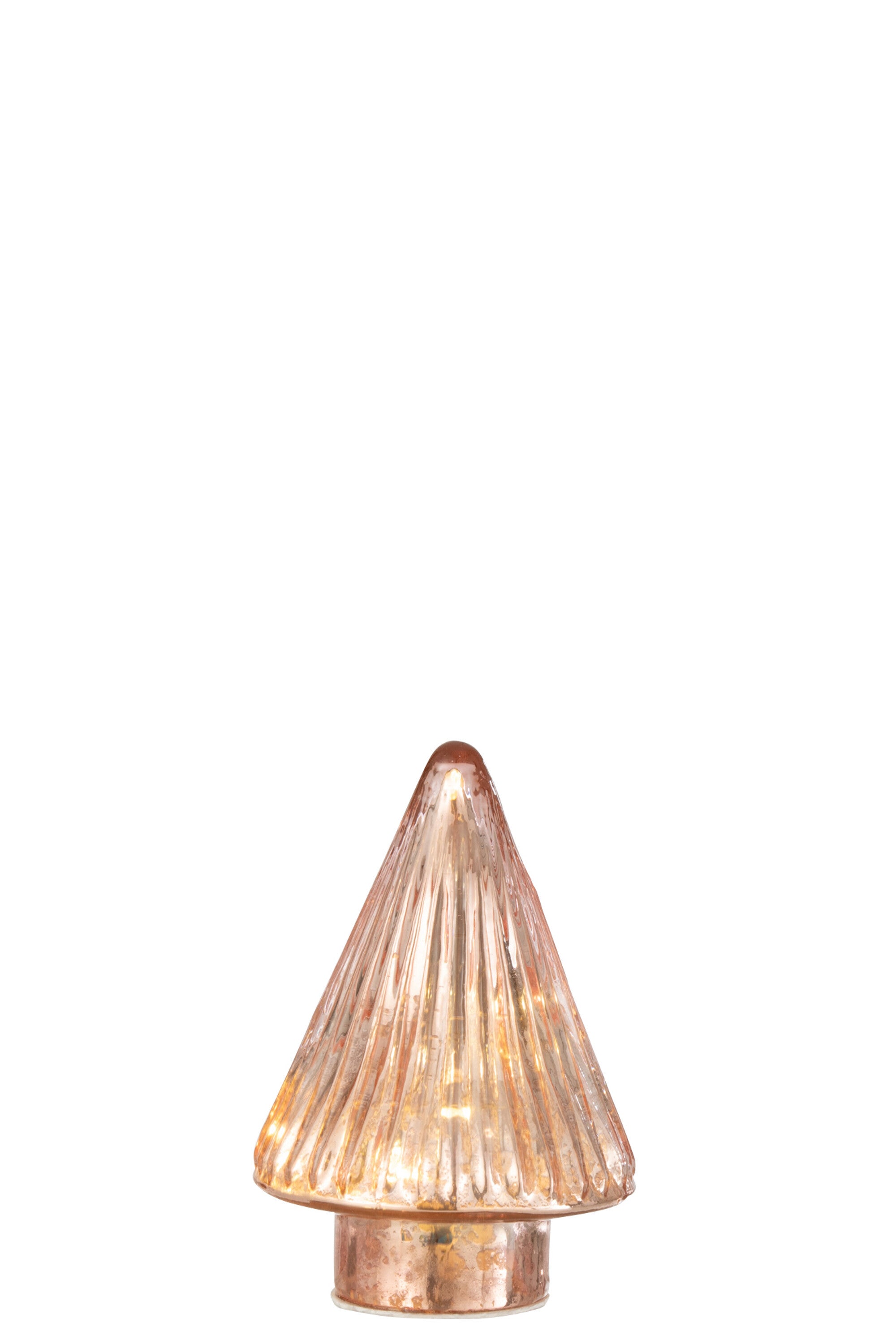 J-Line Kerstboom - glas - roze - small - LED