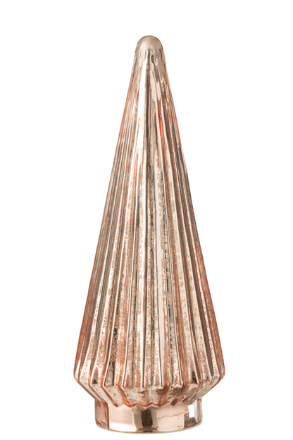 J-Line Kerstboom Led Glas Roze Large
