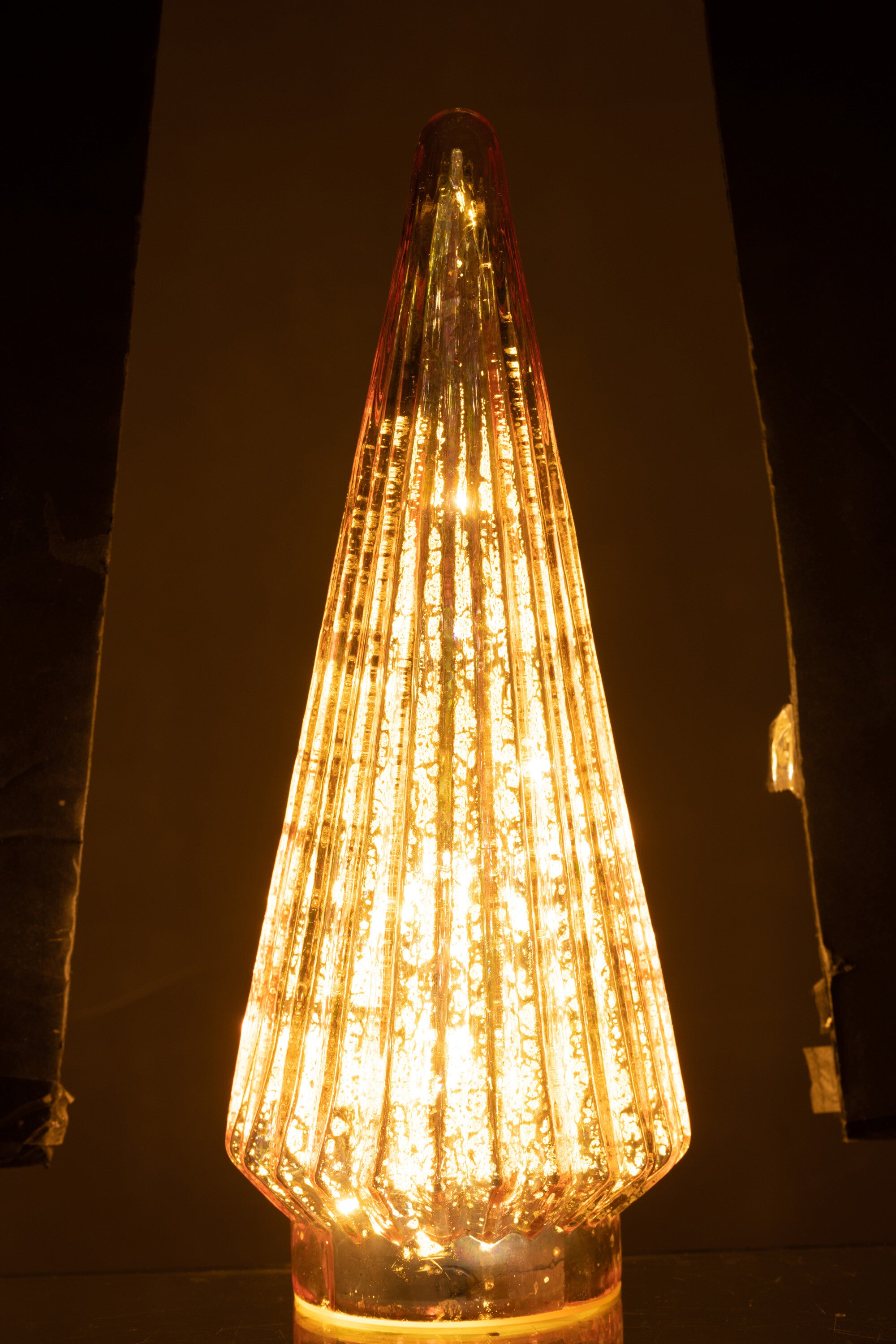 J-Line Kerstboom Led Glas Roze Large