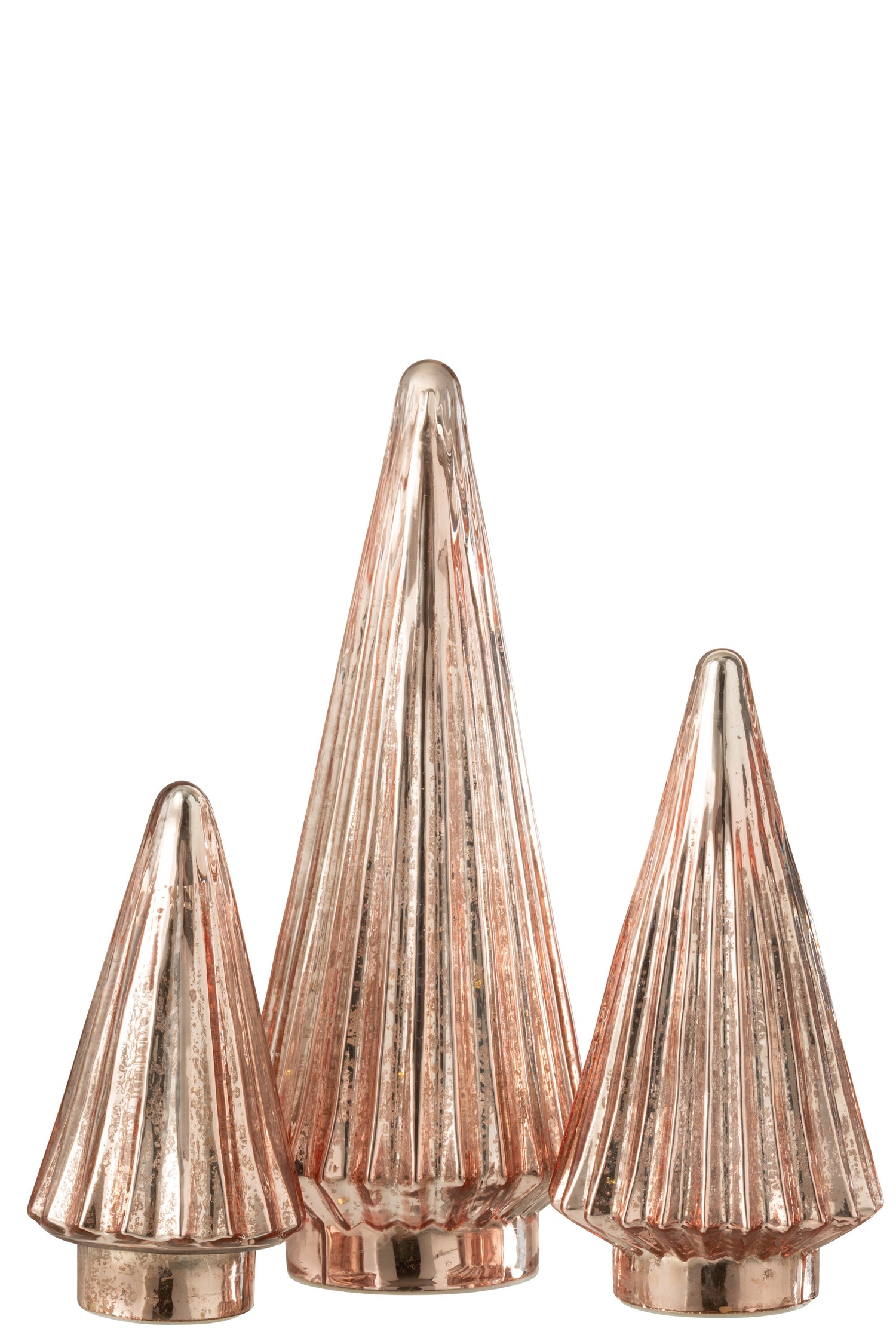 J-Line Kerstboom Led Glas Roze Large