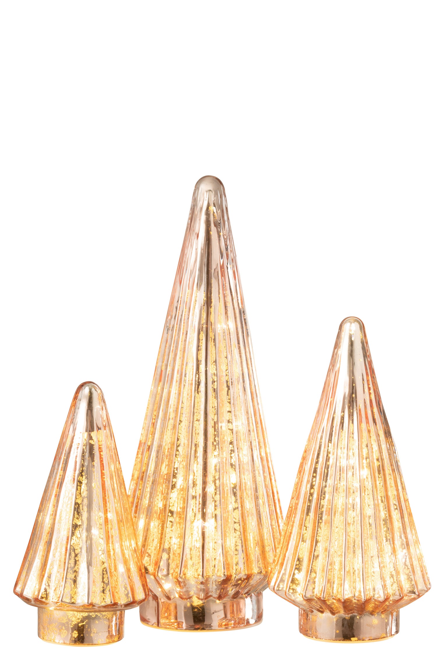 J-Line Kerstboom Led Glas Roze Large