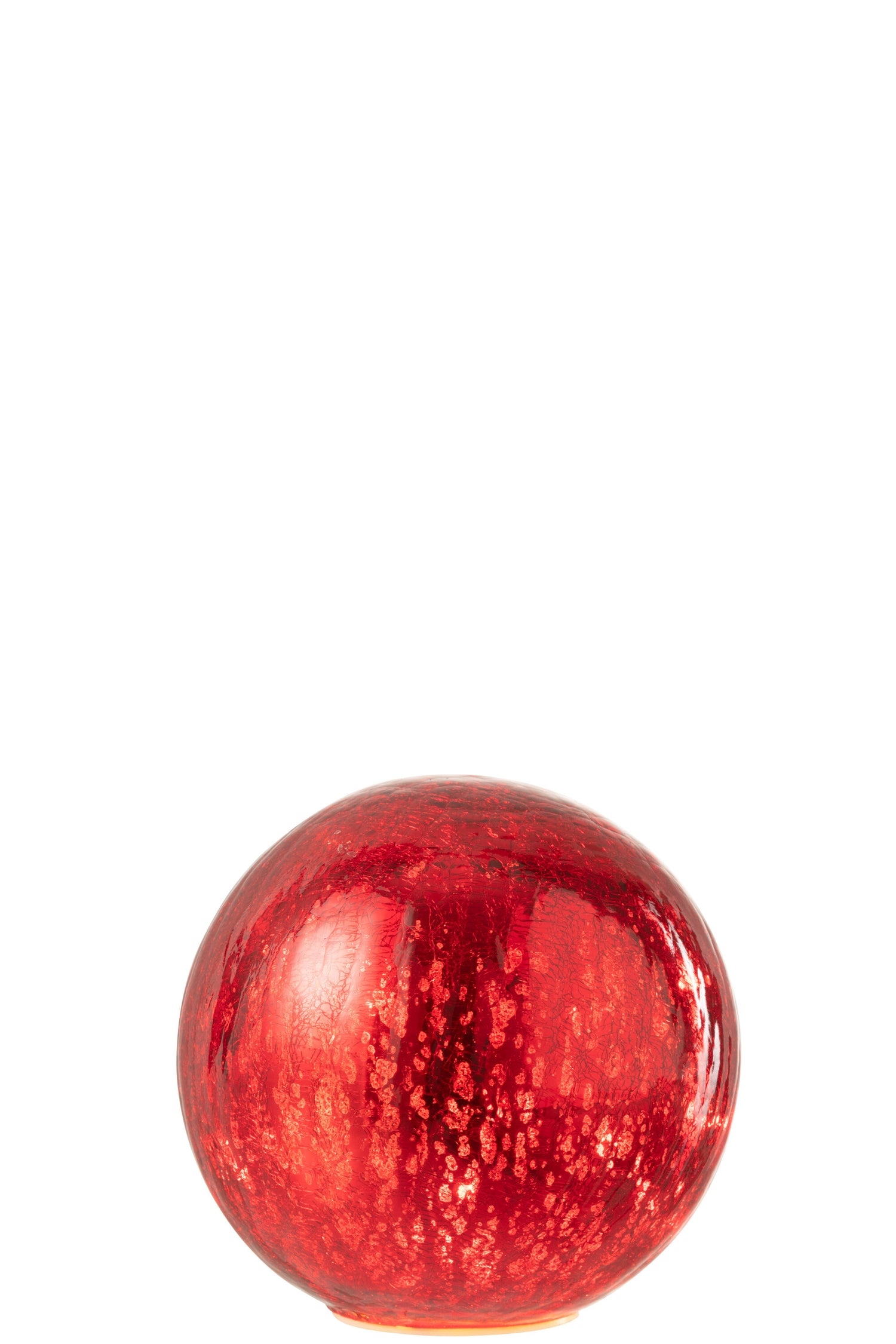 Bal met LED-verlichting Glas Rood Klein