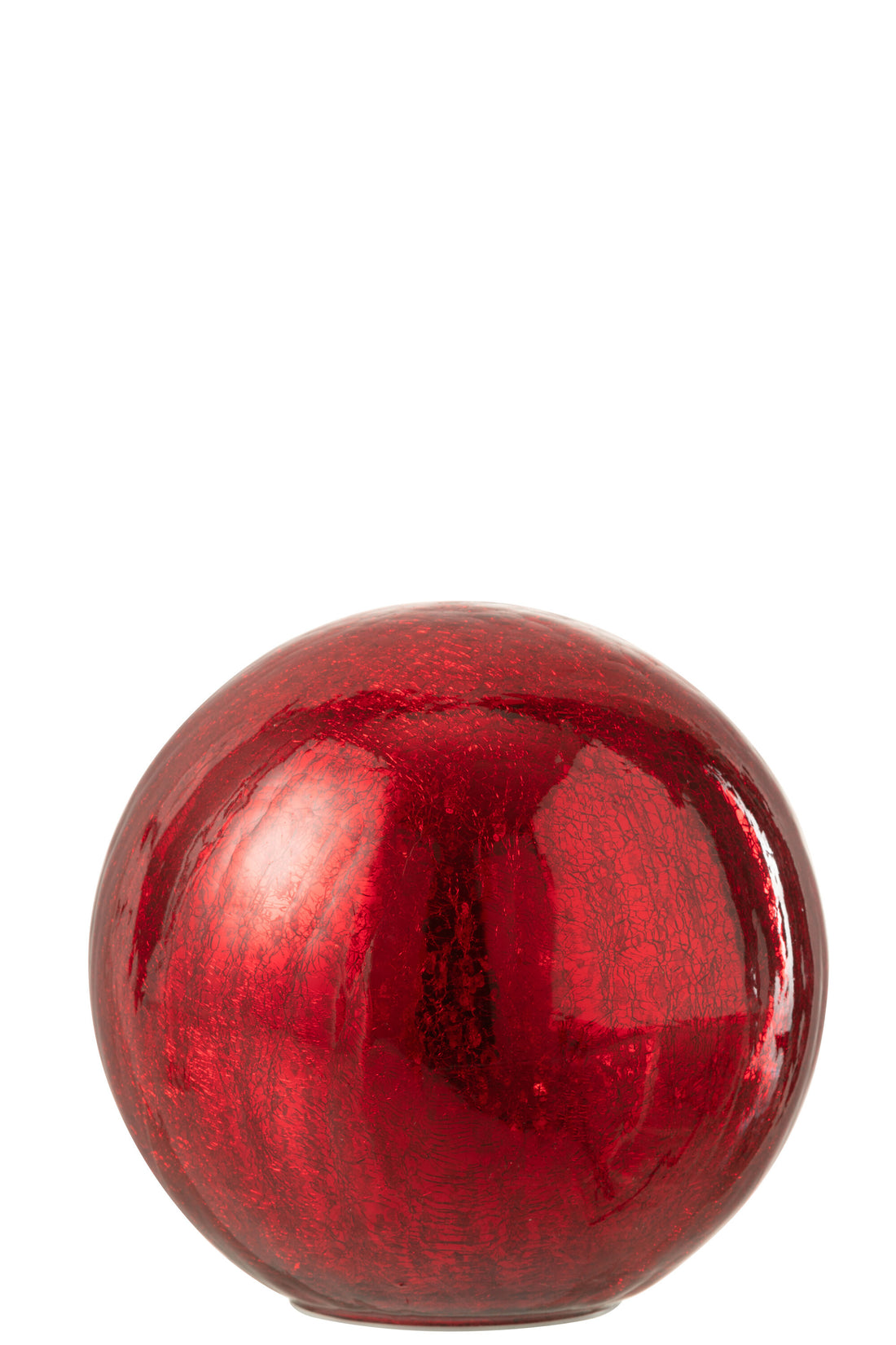 Bal met LED-verlichting Glas Rood Groot