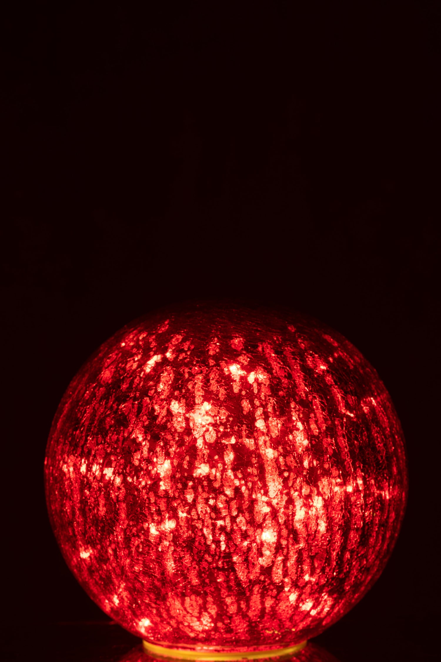 Bal met LED-verlichting Glas Rood Groot