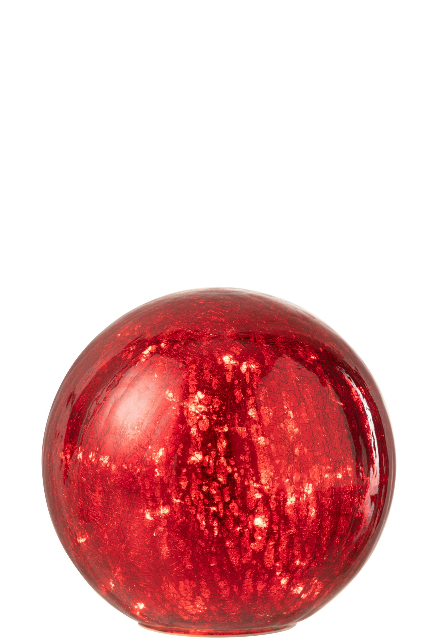 Bal met LED-verlichting Glas Rood Groot