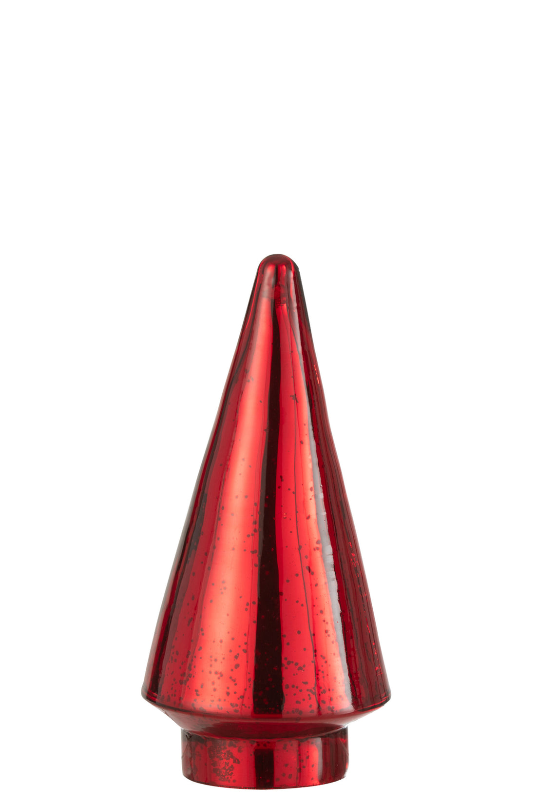 J-Line Kerstboom - glas - rood - medium - LED