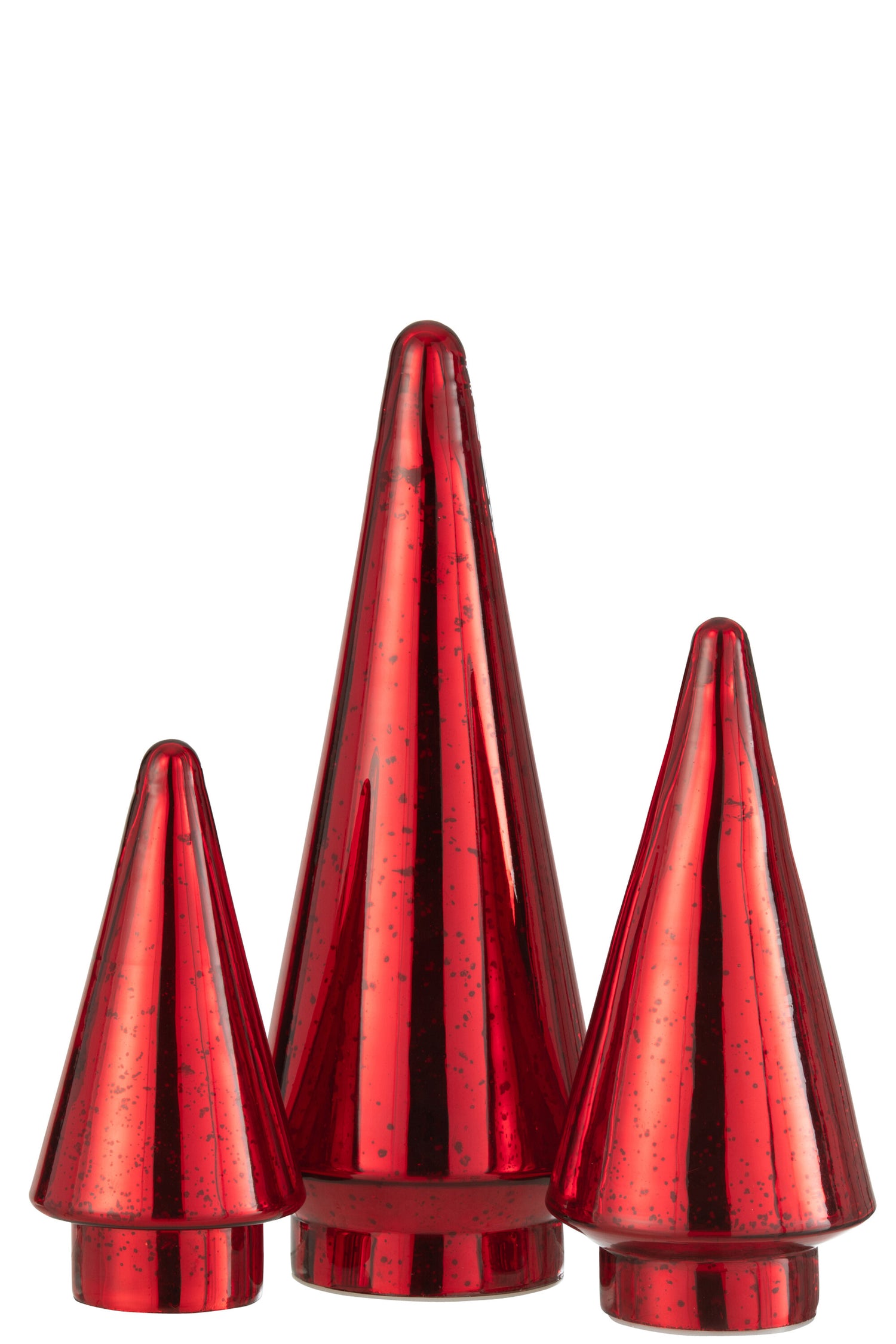 J-Line Kerstboom - glas - rood - large - LED