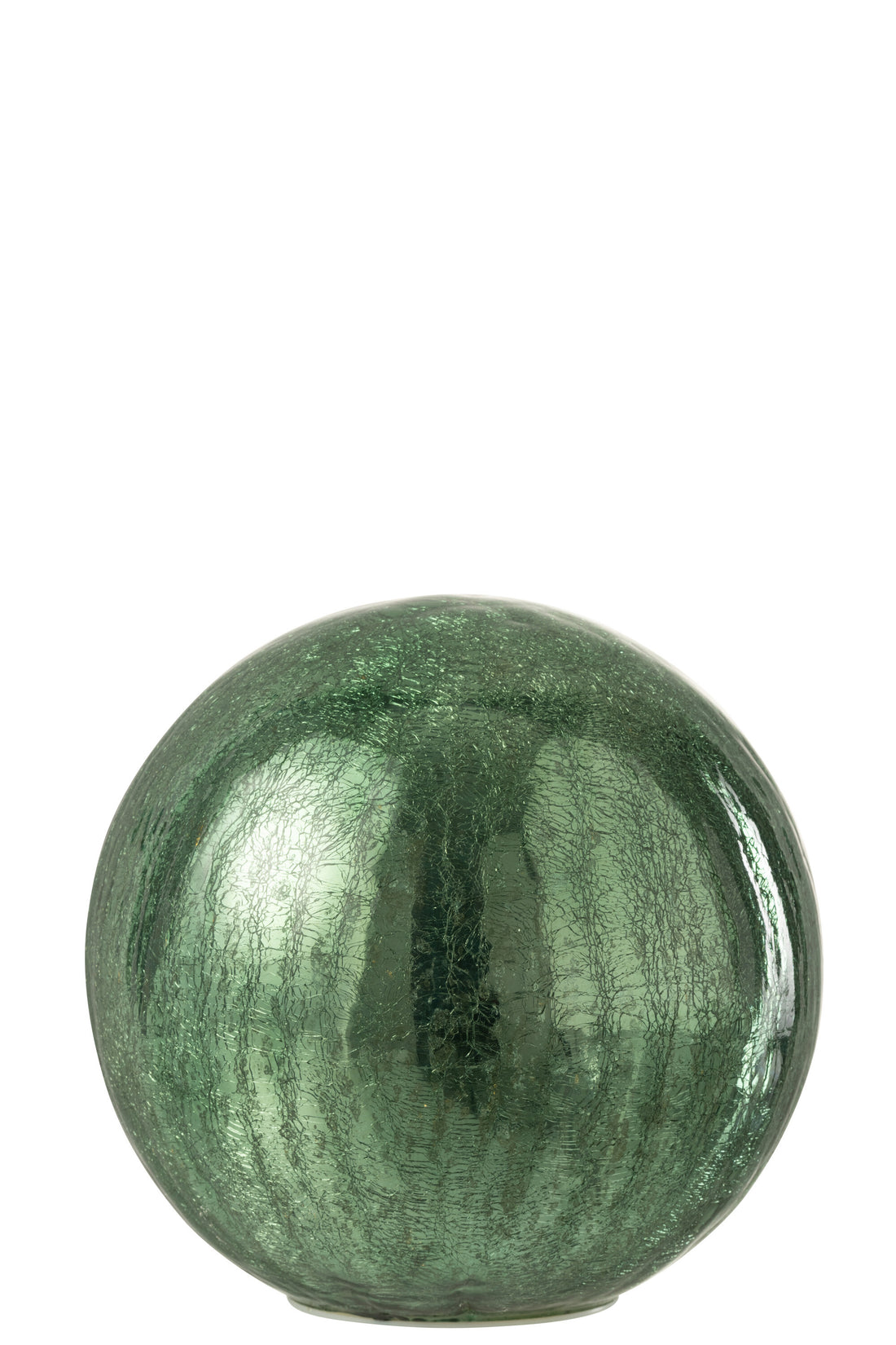 Bal met LED-verlichting van glas, groen, groot