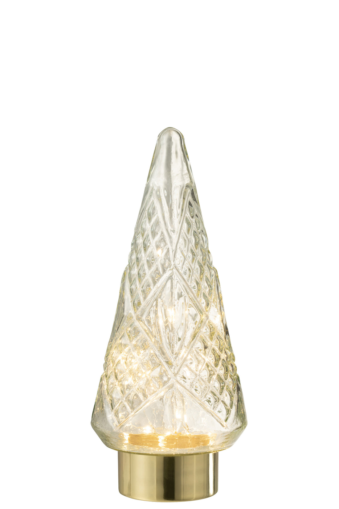J-Line Kerstboom - glas - transparant - medium