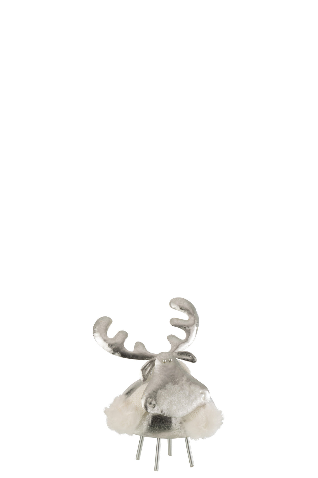 J-Line Hert Metaal/Textiel Zilver/Wit Small