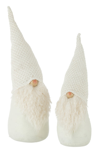 J-Line Kerstfiguren - polyresin - wit - groot