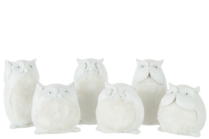 Uil Zien/Horen/Spreken Poly Beige Groot Assortiment Van 3