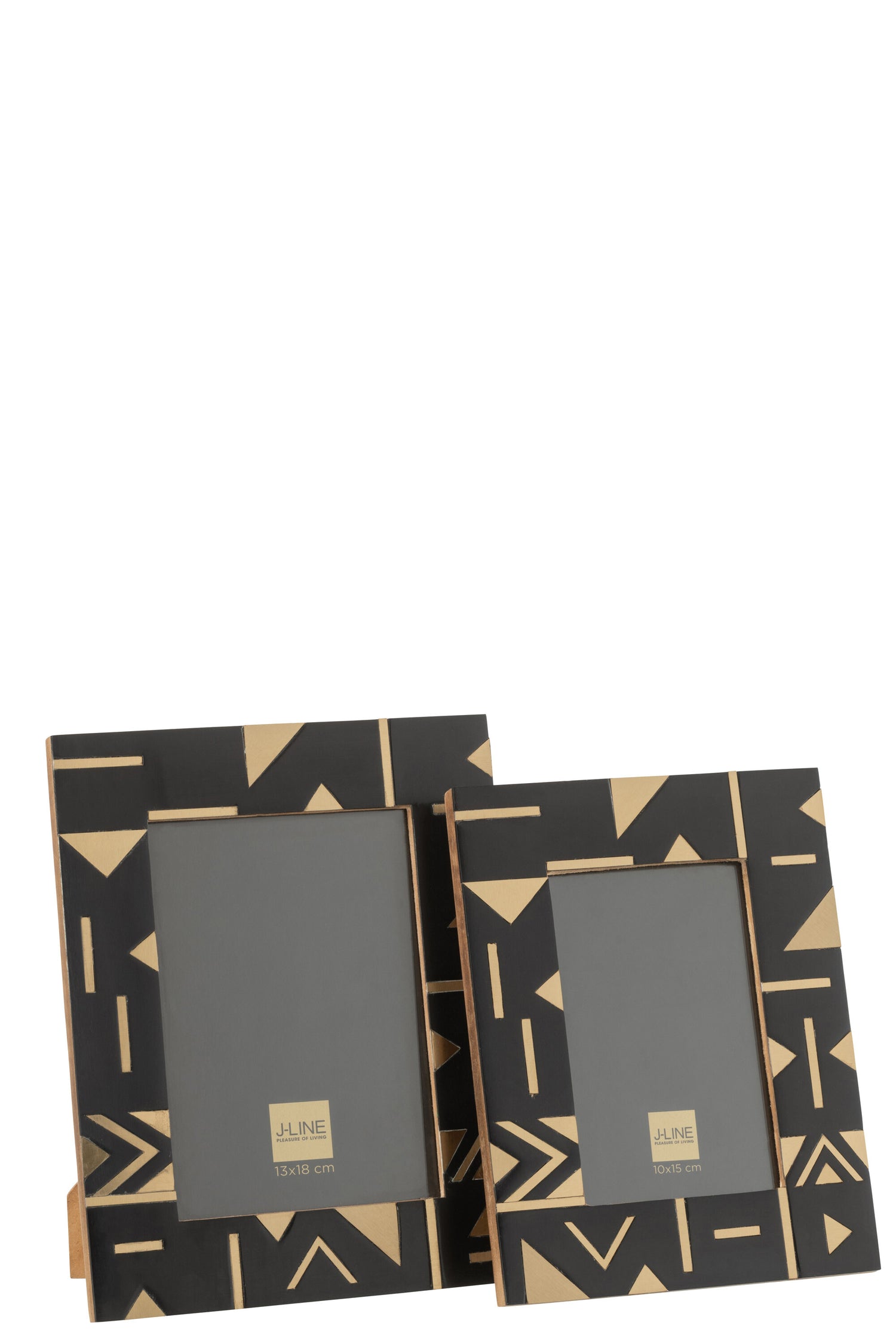 Fotolijst Geometrisch 13X18 Hout/Hars Zwart/Goud L 20X25cm